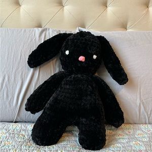 Black Bunny Handmade Amigurumi Crochet Stuffed Animal Plushie